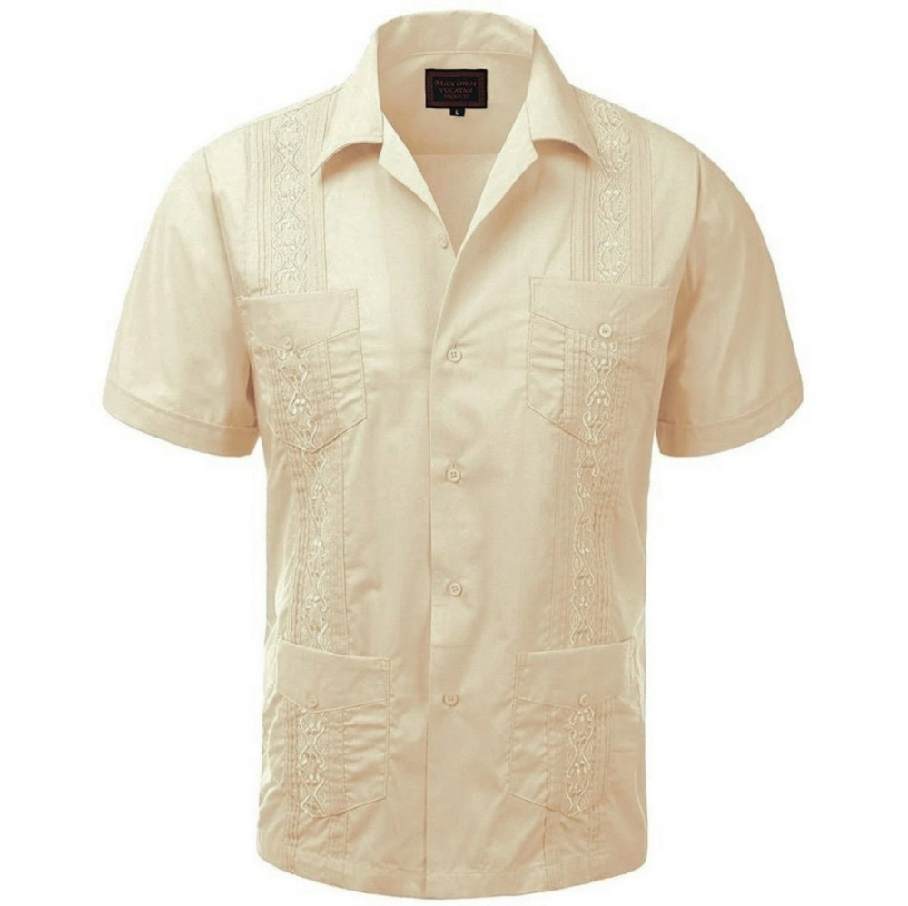 Maximos Beige Guayabera Sz 5XL